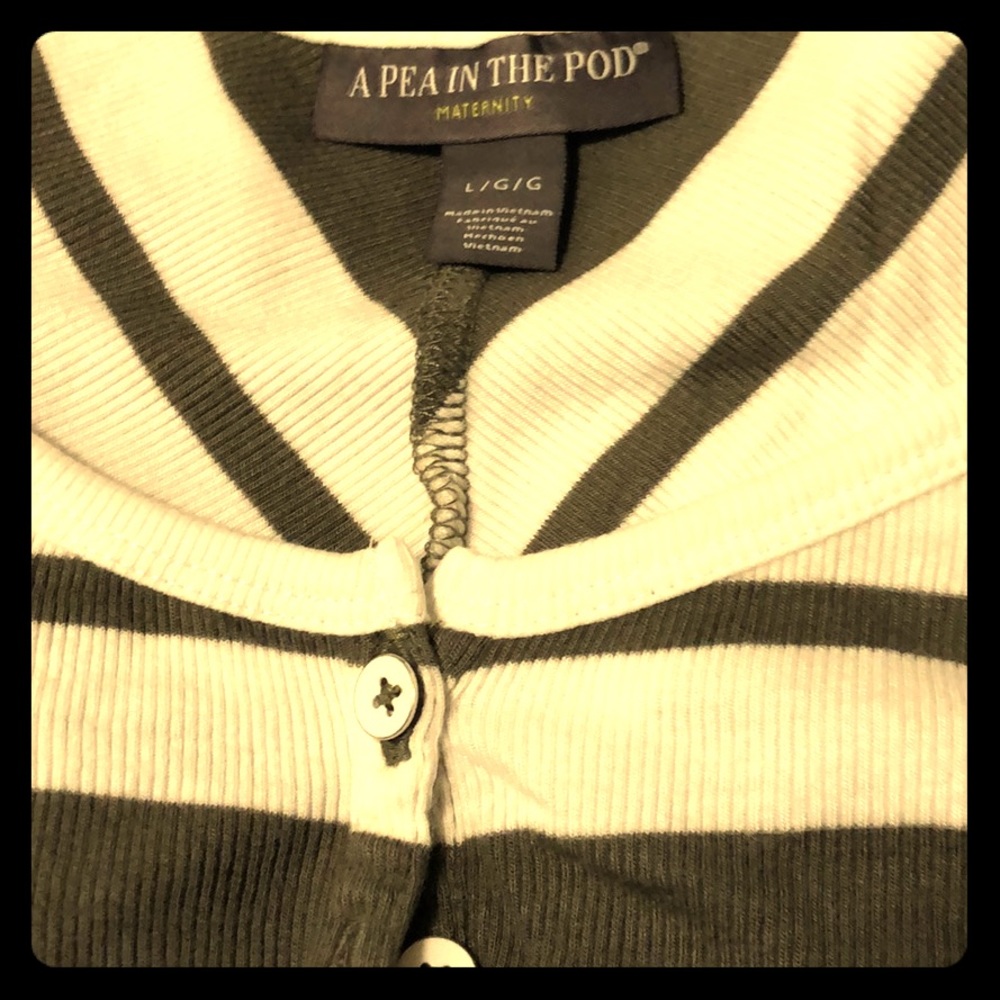 Short-sleeved Henly ribbed top Maternity